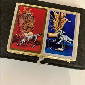 Vintage Congress Playing Cards Hunting Dogs 2 decks Cel-u-tone Finish